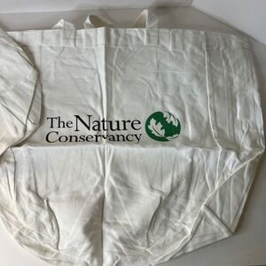 The Nature Conservancy‎ Tote Bags 1 Large 1 Small White Canvas NWT Eco Friendly